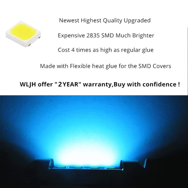 WLJH 17pcs 12V LED Interior Lights Package Kit+ License Plate Light Lamp Accessories for BMW E46 M3 1999-2006 Sedan Wagon Coupe Ice Blue - Image 4